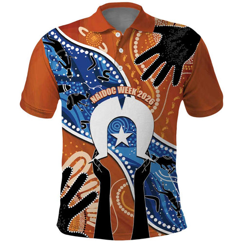 50 Years Of Deadly NAIDOC Week 2026 Polo Shirt Torres Strait Dhari Aboriginal Art