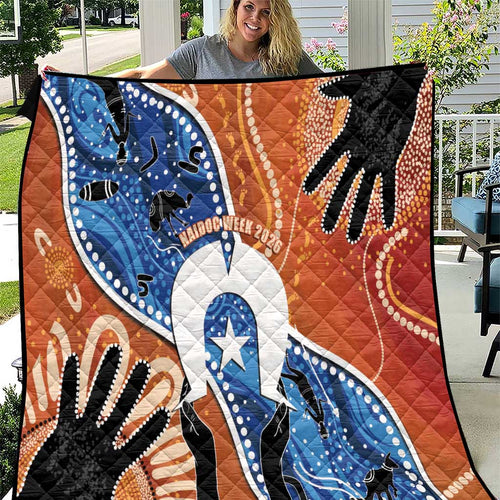 50 Years Of Deadly NAIDOC Week 2026 Quilt Torres Strait Dhari Aboriginal Art