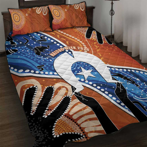 50 Years Of Deadly NAIDOC Week 2026 Quilt Bed Set Torres Strait Dhari Aboriginal Art