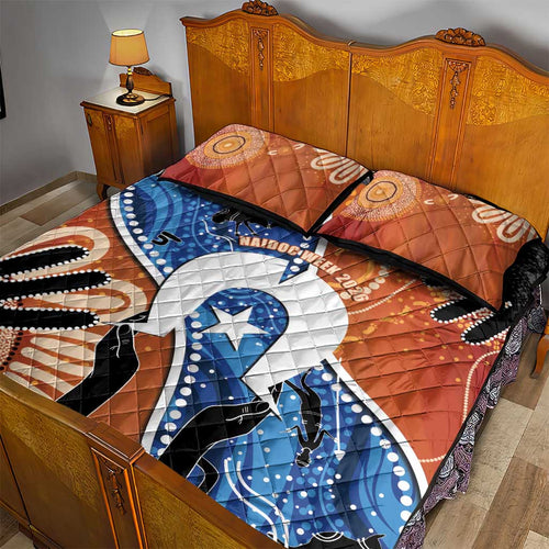 50 Years Of Deadly NAIDOC Week 2026 Quilt Bed Set Torres Strait Dhari Aboriginal Art