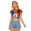 50 Years Of Deadly NAIDOC Week 2026 Raglan Cropped T Shirt Torres Strait Dhari Aboriginal Art