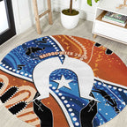50 Years Of Deadly NAIDOC Week 2026 Round Carpet Torres Strait Dhari Aboriginal Art