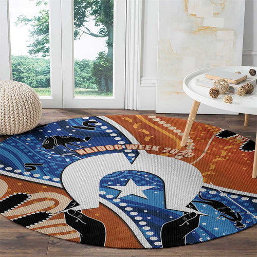 50 Years Of Deadly NAIDOC Week 2026 Round Carpet Torres Strait Dhari Aboriginal Art