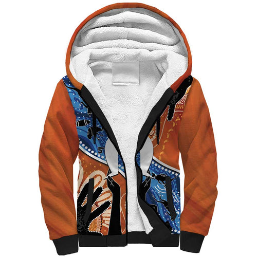 50 Years Of Deadly NAIDOC Week 2026 Sherpa Hoodie Torres Strait Dhari Aboriginal Art
