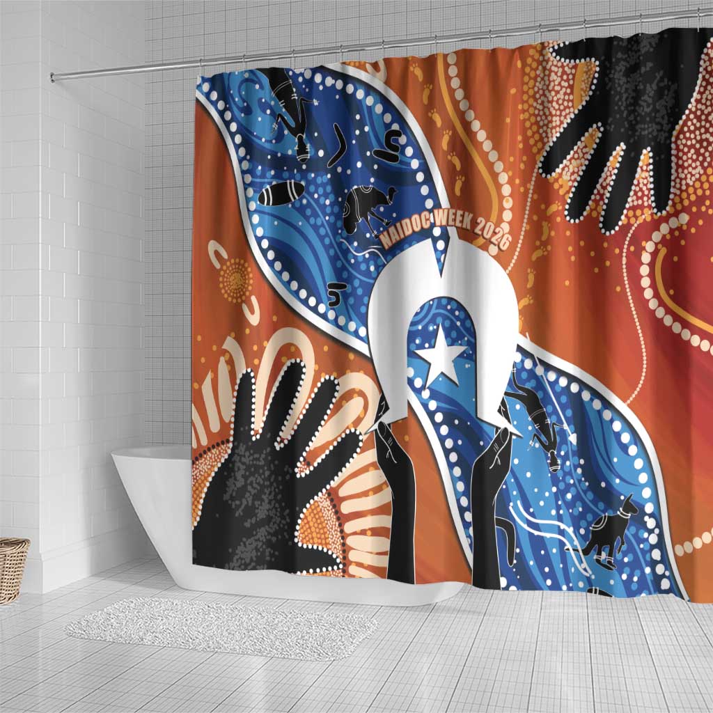 50 Years Of Deadly NAIDOC Week 2026 Shower Curtain Torres Strait Dhari Aboriginal Art