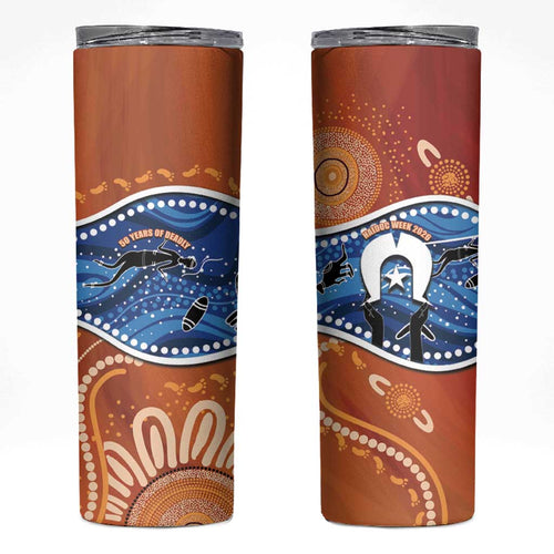 50 Years Of Deadly NAIDOC Week 2026 Skinny Tumbler Torres Strait Dhari Aboriginal Art