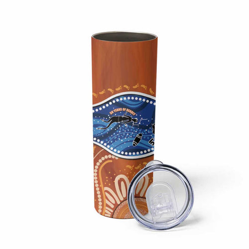 50 Years Of Deadly NAIDOC Week 2026 Skinny Tumbler Torres Strait Dhari Aboriginal Art