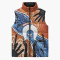 50 Years Of Deadly NAIDOC Week 2026 Sleeveless Puffer Jacket Torres Strait Dhari Aboriginal Art