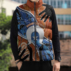 50 Years Of Deadly NAIDOC Week 2026 Sleeveless Puffer Jacket Torres Strait Dhari Aboriginal Art