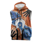 50 Years Of Deadly NAIDOC Week 2026 Sleeveless Zip Hoodie Torres Strait Dhari Aboriginal Art