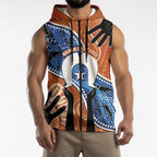 50 Years Of Deadly NAIDOC Week 2026 Sleeveless Zip Hoodie Torres Strait Dhari Aboriginal Art