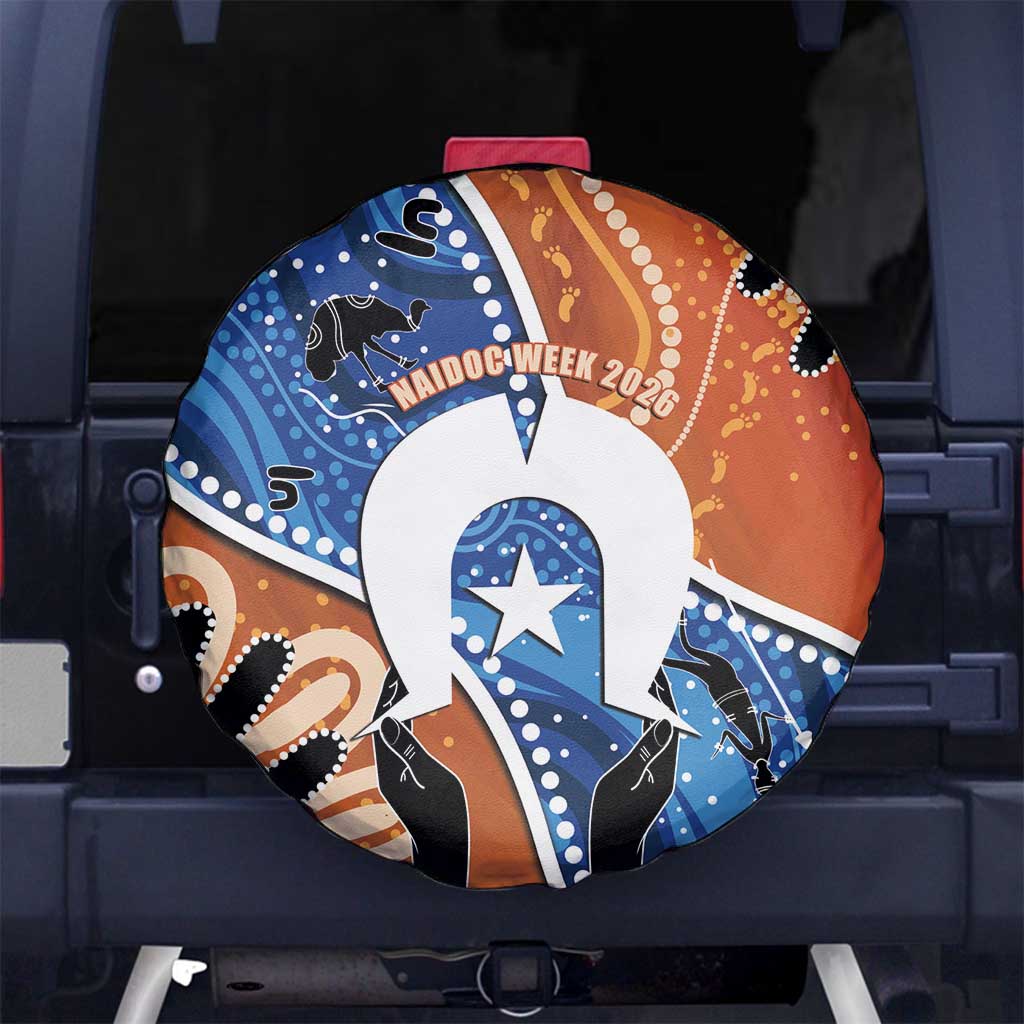 50 Years Of Deadly NAIDOC Week 2026 Spare Tire Cover Torres Strait Dhari Aboriginal Art
