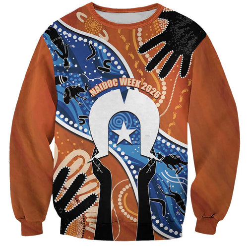 50 Years Of Deadly NAIDOC Week 2026 Sweatshirt Torres Strait Dhari Aboriginal Art