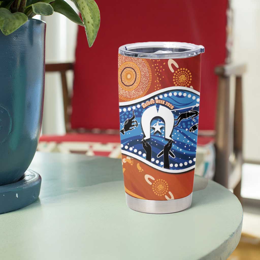 50 Years Of Deadly NAIDOC Week 2026 Tumbler Cup Torres Strait Dhari Aboriginal Art