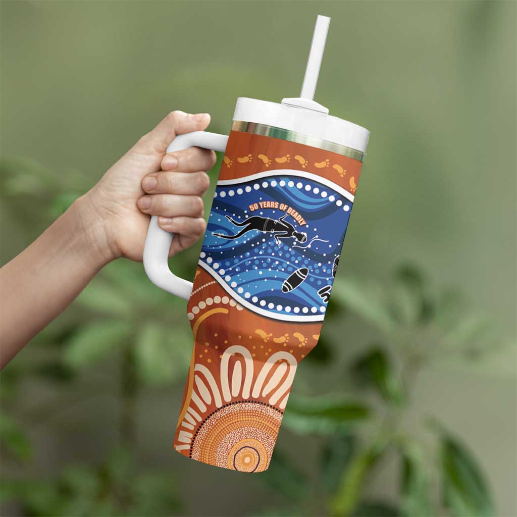 50 Years Of Deadly NAIDOC Week 2026 Tumbler With Handle Torres Strait Dhari Aboriginal Art