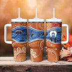 50 Years Of Deadly NAIDOC Week 2026 Tumbler With Handle Torres Strait Dhari Aboriginal Art