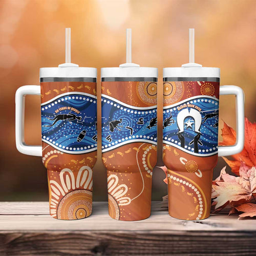 50 Years Of Deadly NAIDOC Week 2026 Tumbler With Handle Torres Strait Dhari Aboriginal Art