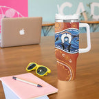 50 Years Of Deadly NAIDOC Week 2026 Tumbler With Handle Torres Strait Dhari Aboriginal Art