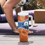 50 Years Of Deadly NAIDOC Week 2026 Tumbler With Handle Torres Strait Dhari Aboriginal Art