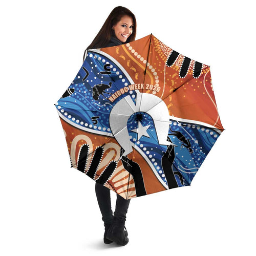50 Years Of Deadly NAIDOC Week 2026 Umbrella Torres Strait Dhari Aboriginal Art