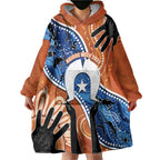 50 Years Of Deadly NAIDOC Week 2026 Wearable Blanket Hoodie Torres Strait Dhari Aboriginal Art