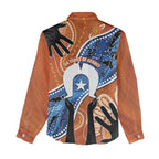 50 Years Of Deadly NAIDOC Week 2026 Women Casual Shirt Torres Strait Dhari Aboriginal Art