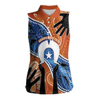 50 Years Of Deadly NAIDOC Week 2026 Women Sleeveless Polo Shirt Torres Strait Dhari Aboriginal Art