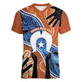50 Years Of Deadly NAIDOC Week 2026 Women V-Neck T-Shirt Torres Strait Dhari Aboriginal Art