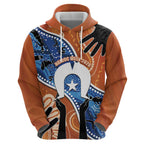 50 Years Of Deadly NAIDOC Week 2026 Zip Hoodie Torres Strait Dhari Aboriginal Art