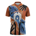 50 Years Of Deadly NAIDOC Week 2026 Zipper Polo Shirt Torres Strait Dhari Aboriginal Art