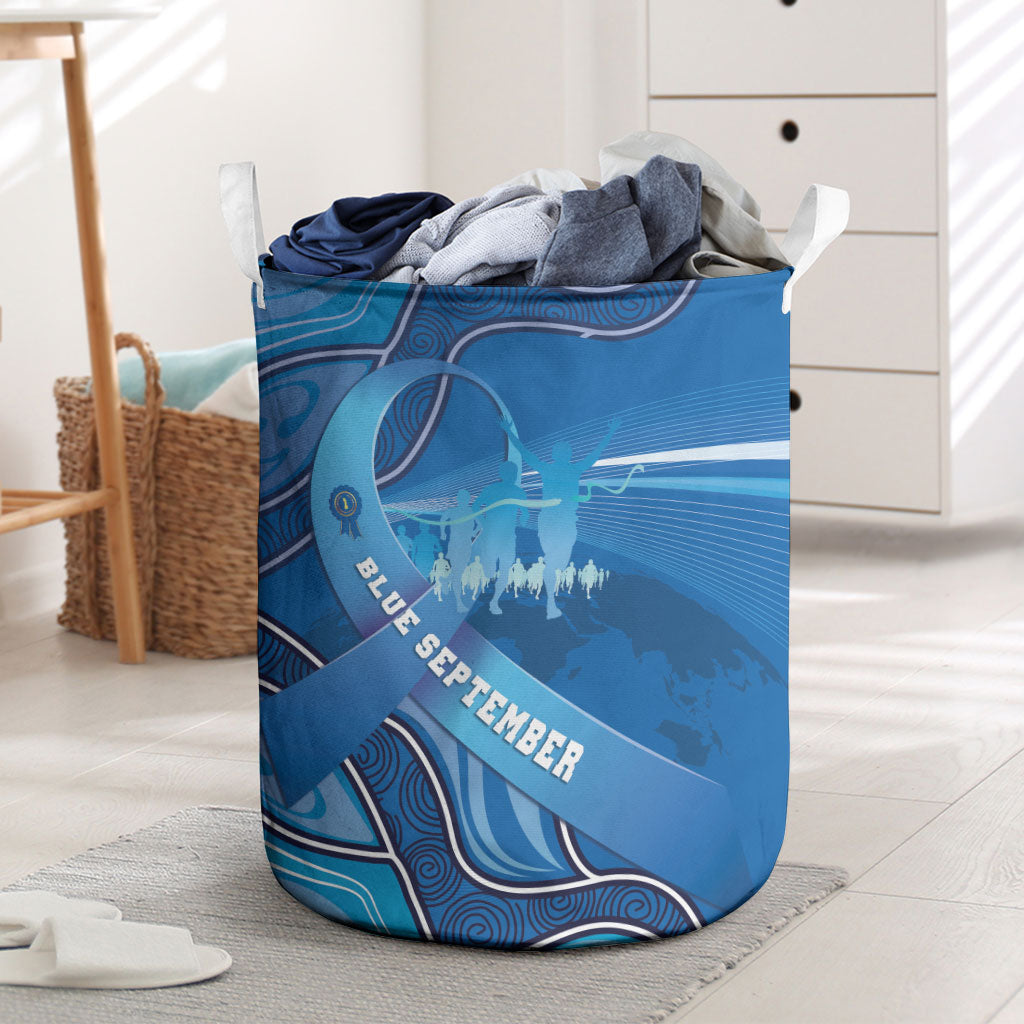 Australia Blue September Running Laundry Basket Blue Ribbon I'm Running For My Dad