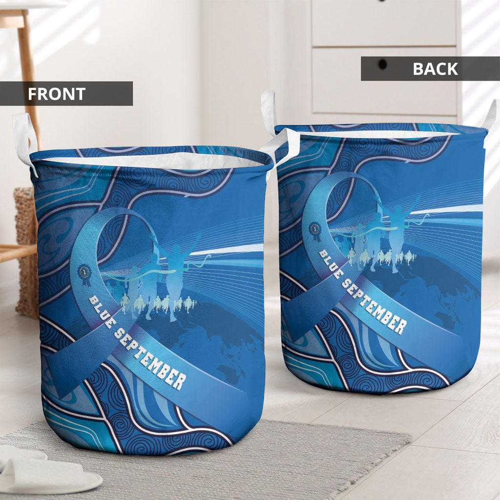 Australia Blue September Running Laundry Basket Blue Ribbon I'm Running For My Dad
