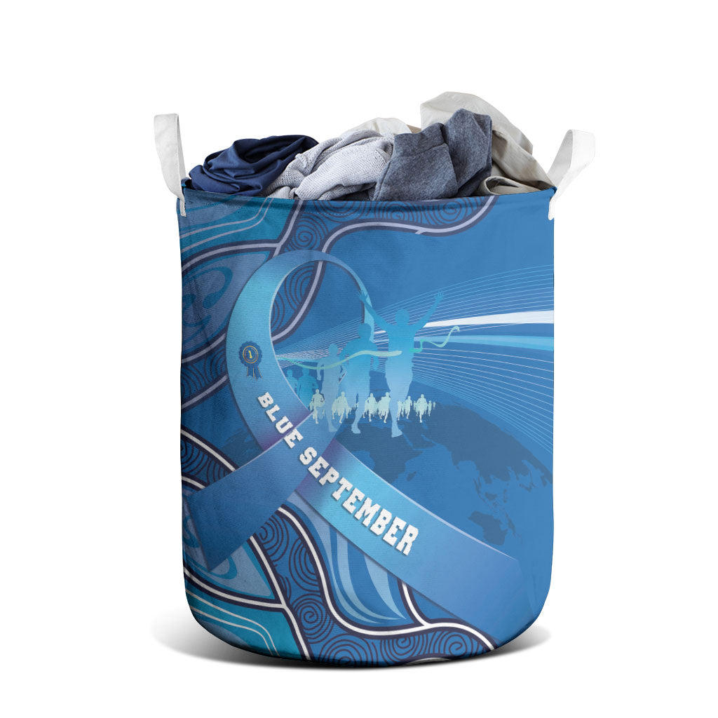 Australia Blue September Running Laundry Basket Blue Ribbon I'm Running For My Dad