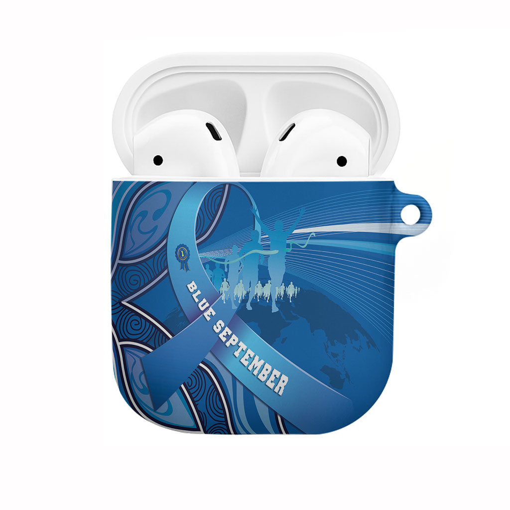 Australia Blue September Running AirPods Case Blue Ribbon I'm Running For My Dad