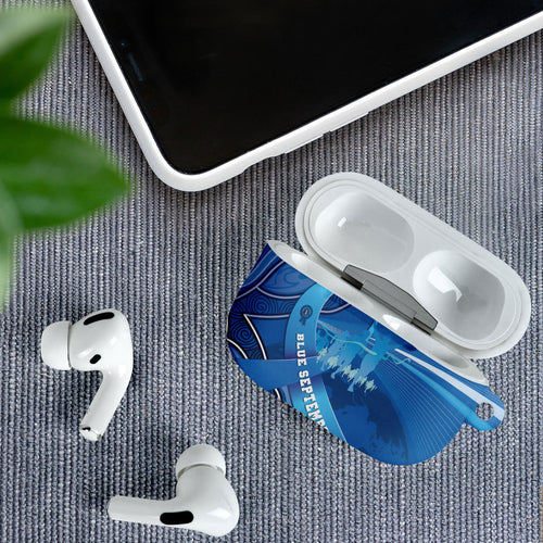 Australia Blue September Running AirPods Case Blue Ribbon I'm Running For My Dad