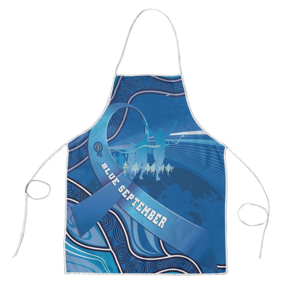 Australia Blue September Running Apron Blue Ribbon I'm Running For My Dad