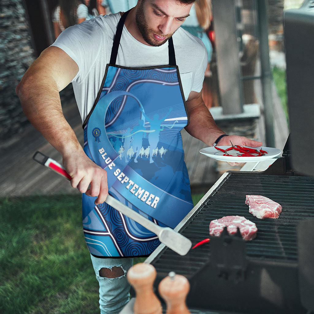 Australia Blue September Running Apron Blue Ribbon I'm Running For My Dad