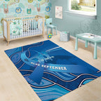 Australia Blue September Running Area Rug Blue Ribbon I'm Running For My Dad