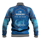 Australia Blue September Running Baseball Jacket Blue Ribbon I'm Running For My Dad
