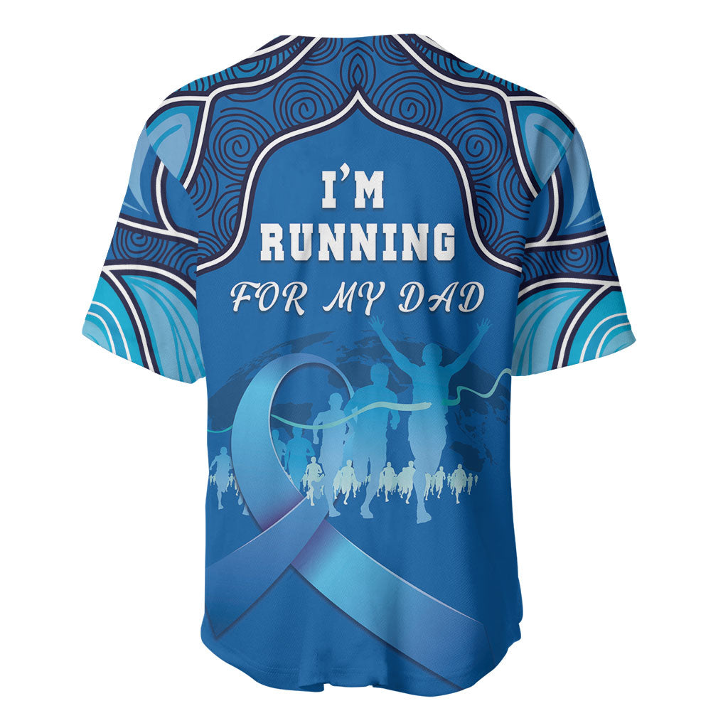 Australia Blue September Running Baseball Jersey Blue Ribbon I'm Running For My Dad