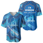 Australia Blue September Running Baseball Jersey Blue Ribbon I'm Running For My Dad