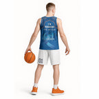 Australia Blue September Running Basketball Jersey Blue Ribbon I'm Running For My Dad