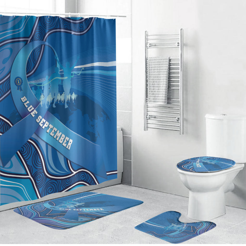 Australia Blue September Running Bathroom Set Blue Ribbon I'm Running For My Dad