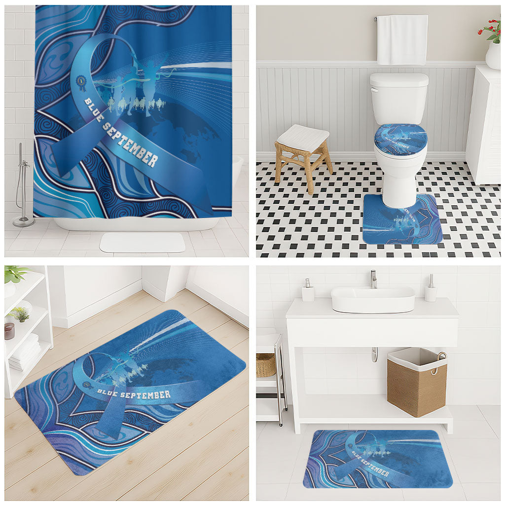 Australia Blue September Running Bathroom Set Blue Ribbon I'm Running For My Dad