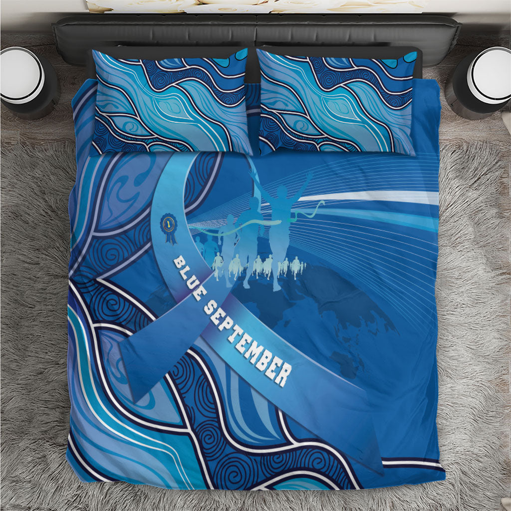 Australia Blue September Running Bedding Set Blue Ribbon I'm Running For My Dad