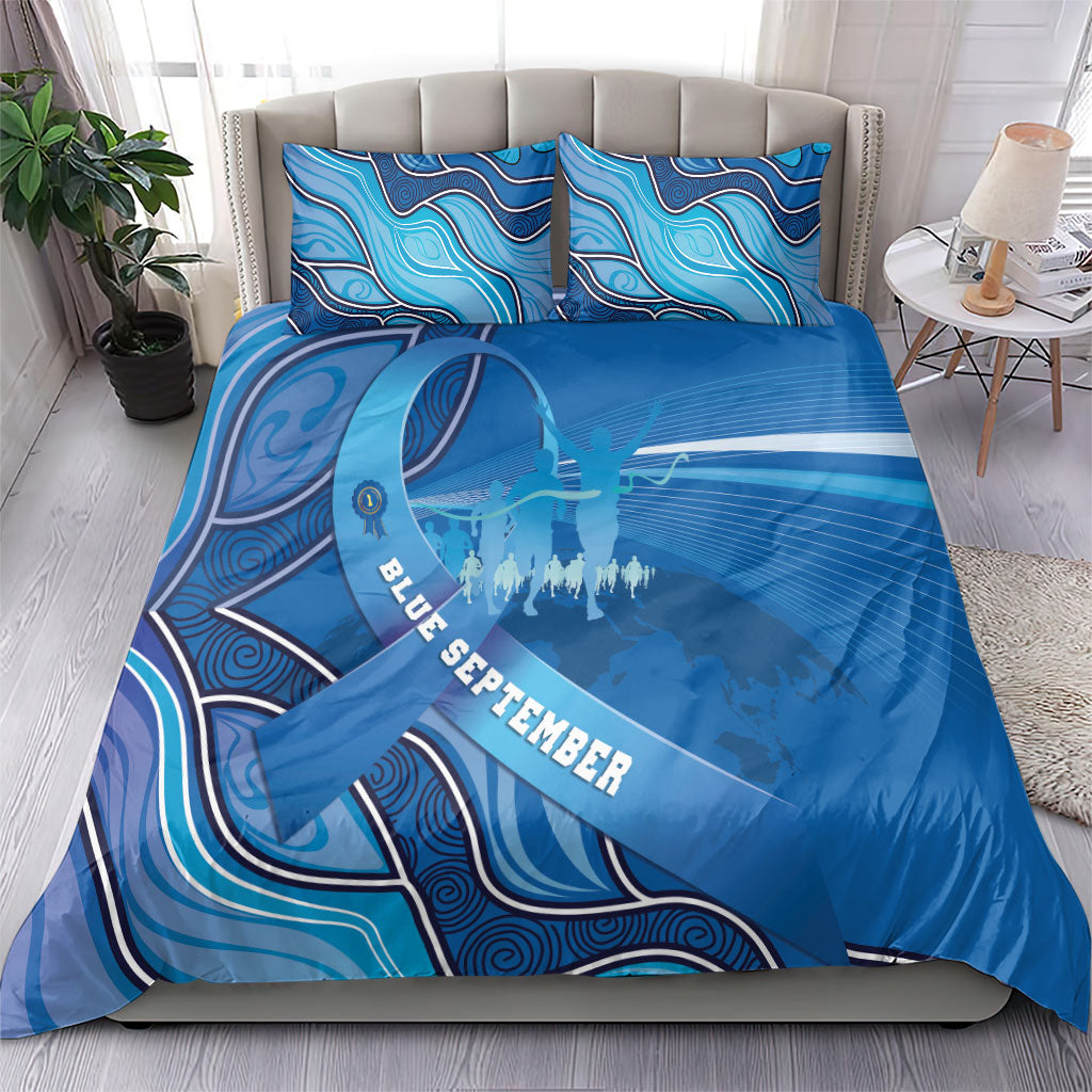 Australia Blue September Running Bedding Set Blue Ribbon I'm Running For My Dad