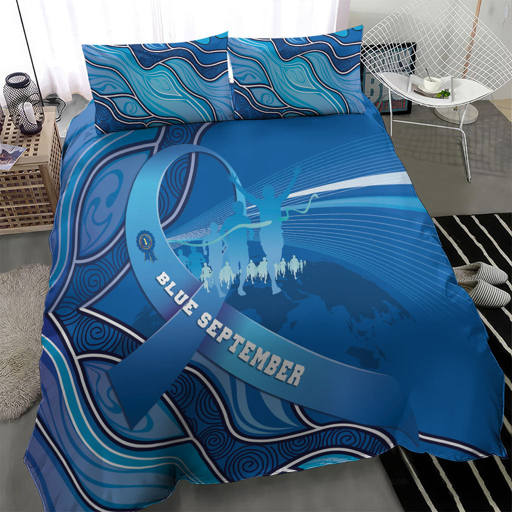 Australia Blue September Running Bedding Set Blue Ribbon I'm Running For My Dad
