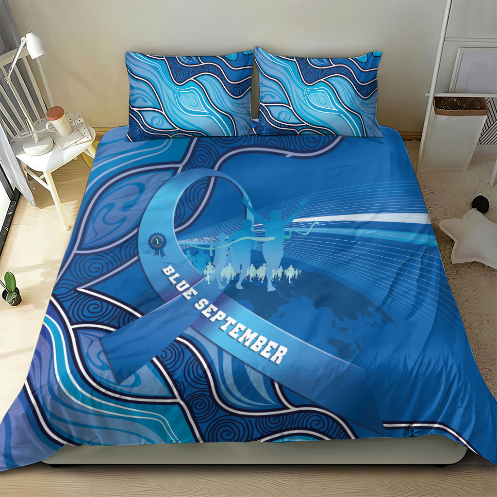 Australia Blue September Running Bedding Set Blue Ribbon I'm Running For My Dad