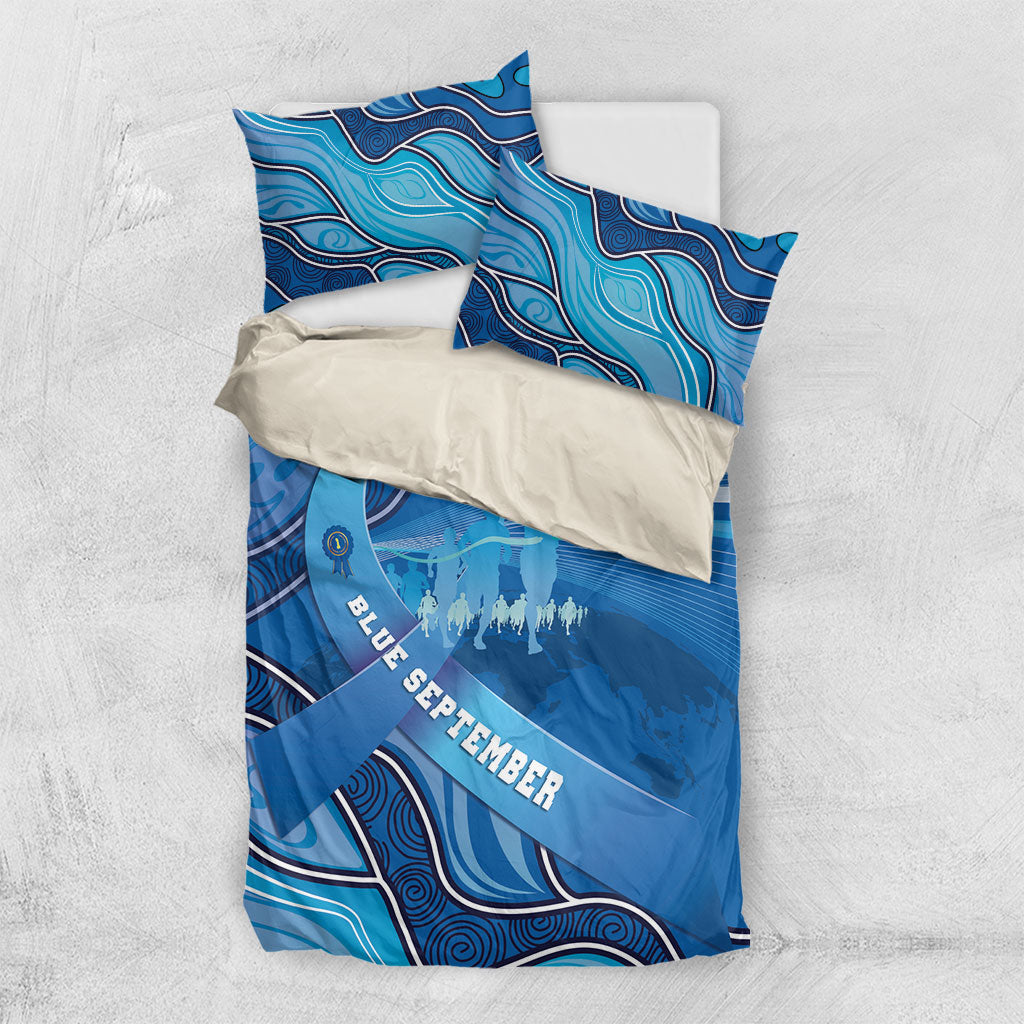 Australia Blue September Running Bedding Set Blue Ribbon I'm Running For My Dad
