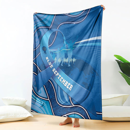 Australia Blue September Running Blanket Blue Ribbon I'm Running For My Dad
